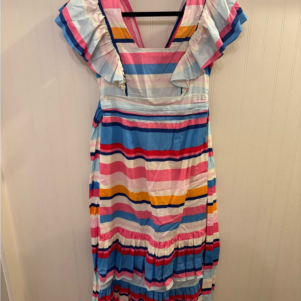 Anthropologie Plenty by Tracy Reese Striped Ruffle Dress